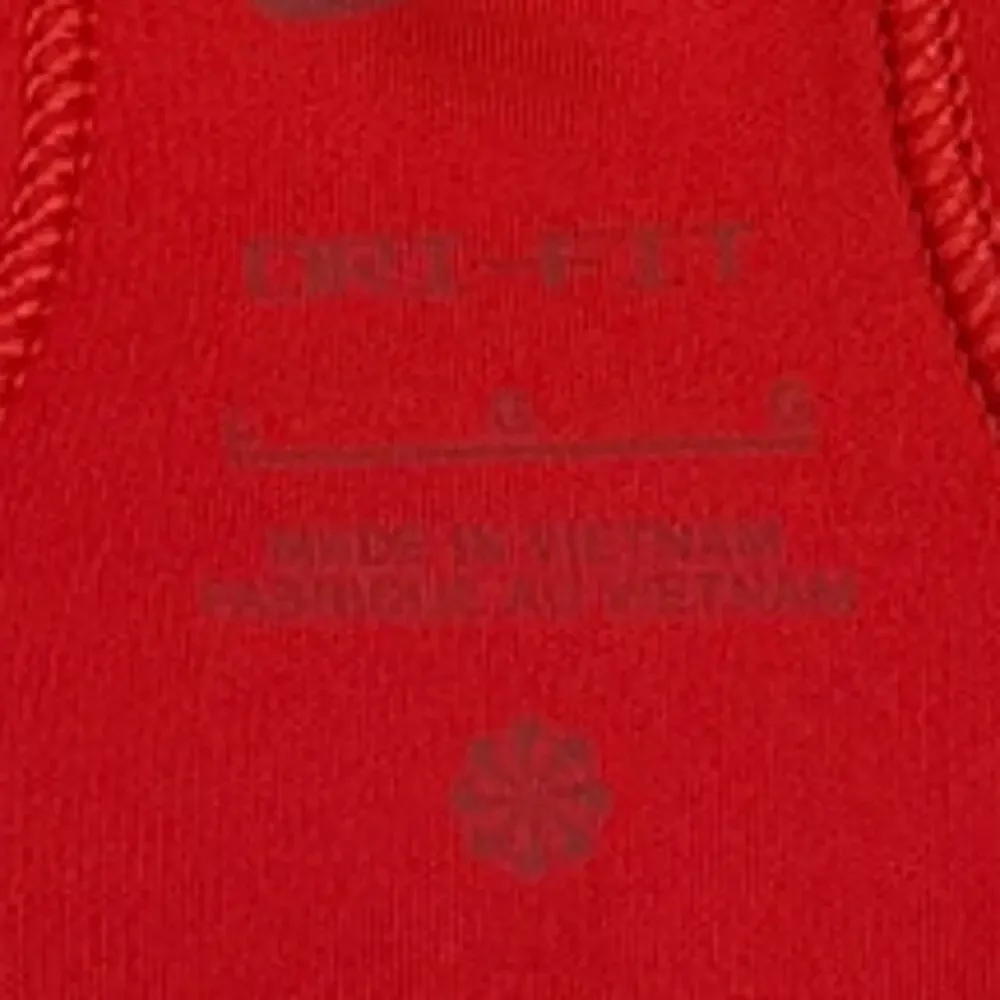 Nike Dri Fit Racerback Red Black Athletic Sports Bra Size Youth Large